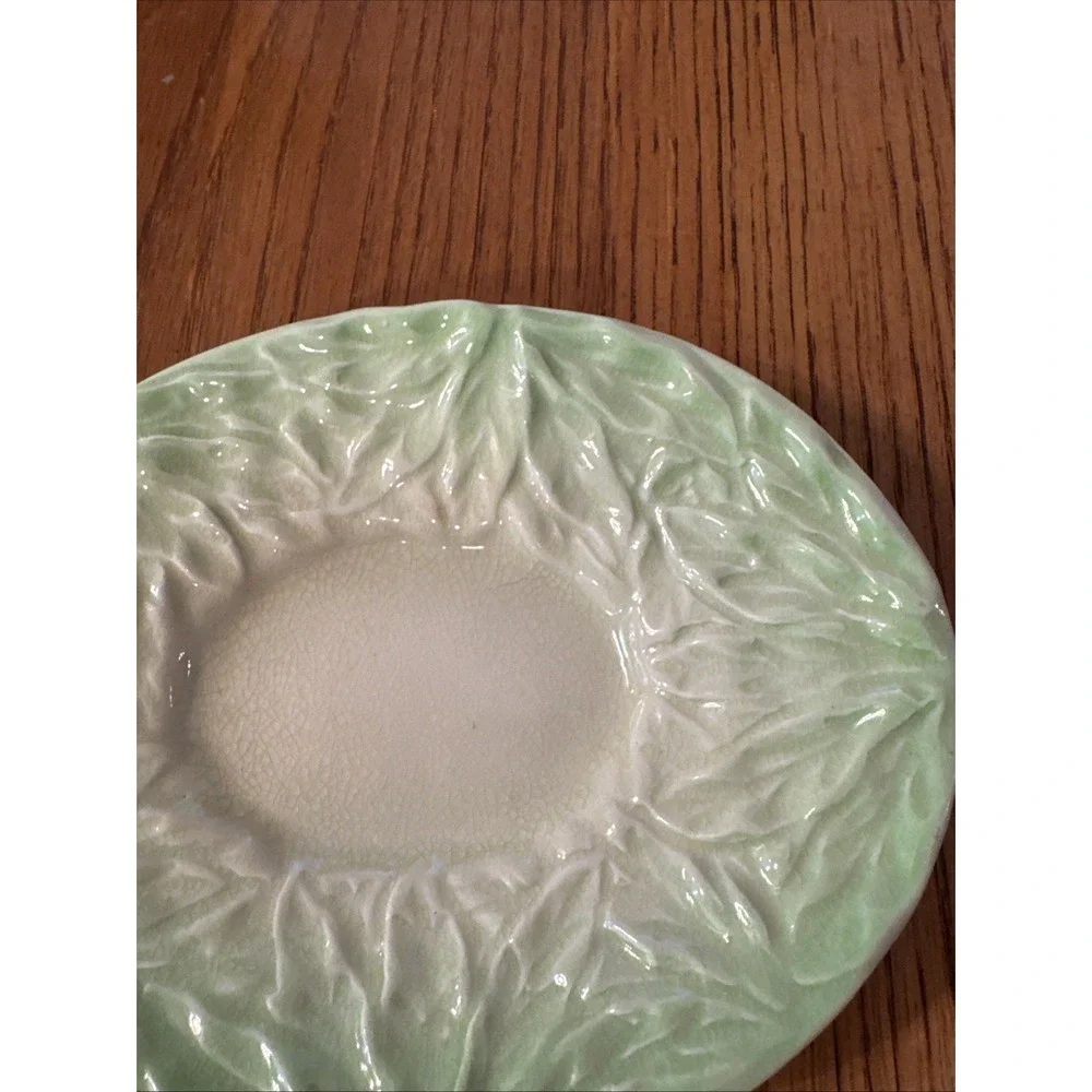 Shorter & Son Staffordshire‎ England Hand Painted Oblong Dish Cabbage Leaf